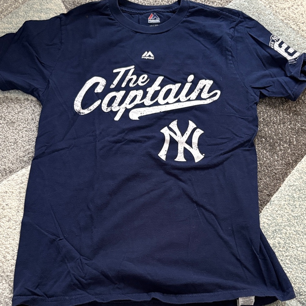 Majestic Navy Blue 'The Captain' Tee